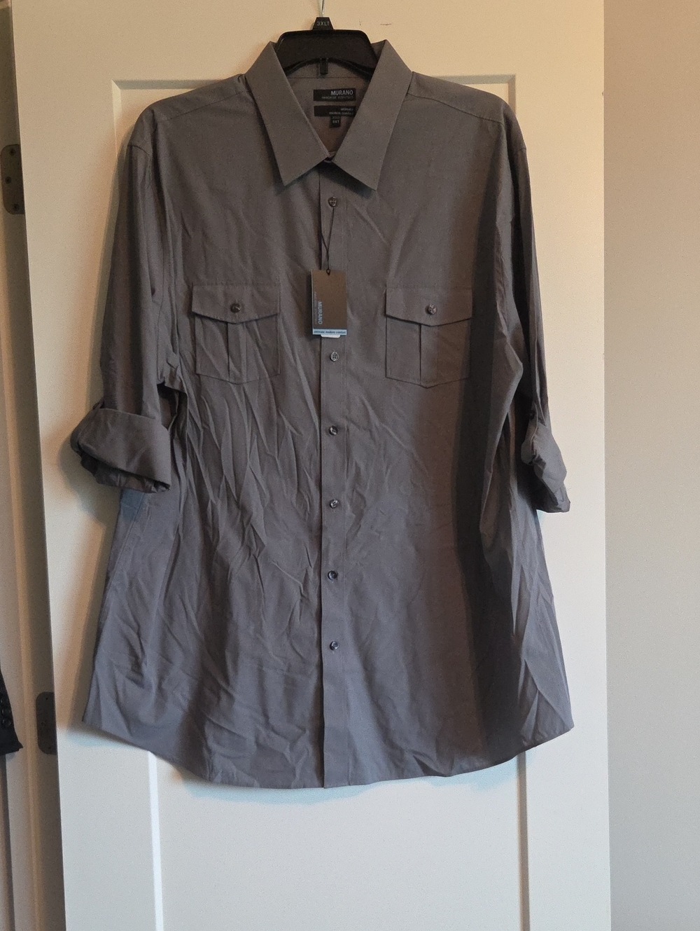 Murano Men's Gray Button-Front Shirt